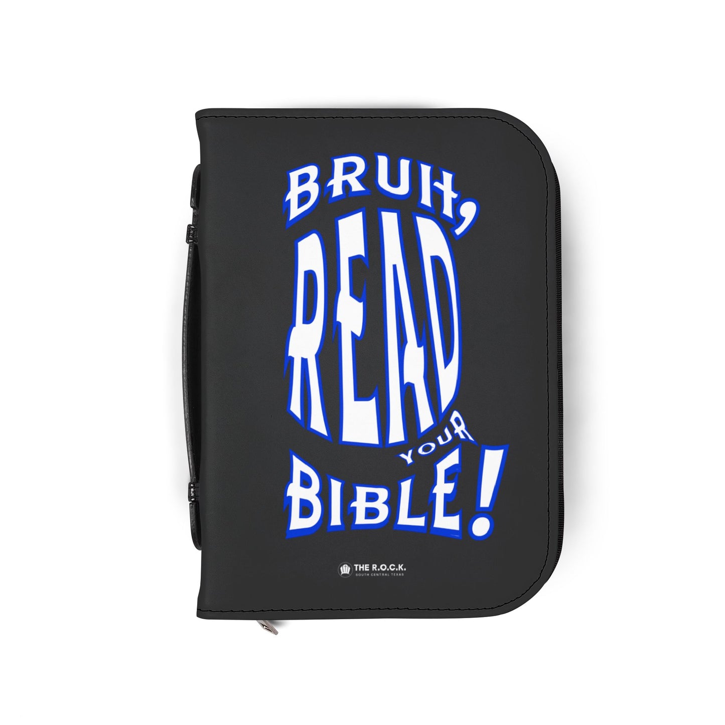 Bruh Read Your Bible Zippered Bible Cover - Blue