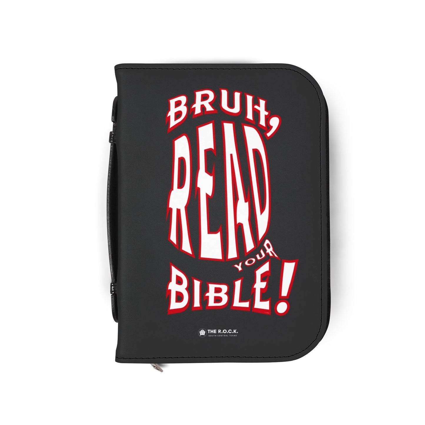 Bruh Read Your Bible Zippered Bible Cover — Red
