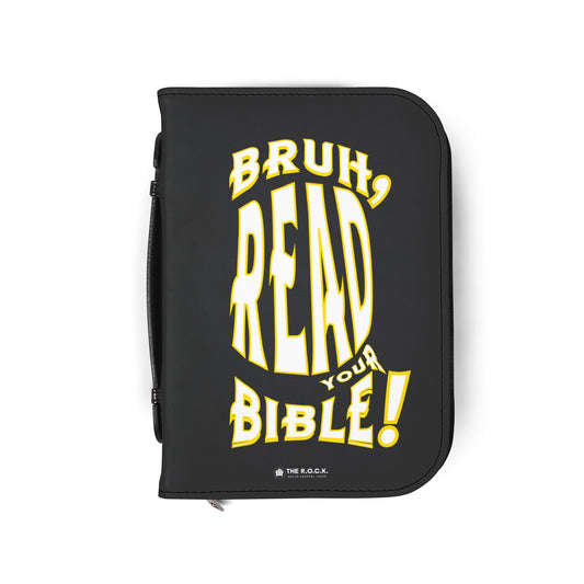 Bruh Read Your Bible Zippered Bible Cover — Yellow