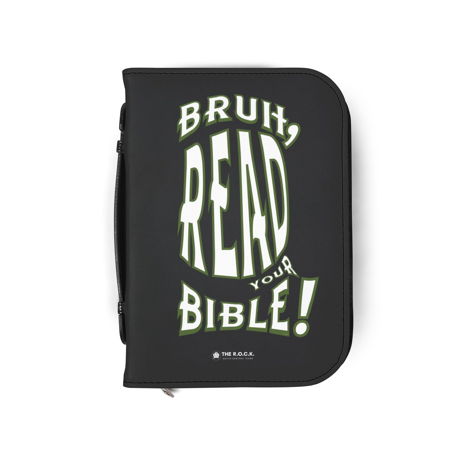 Bruh Read Your Bible Zippered Bible Cover - White