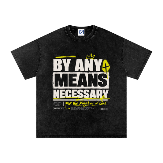 By Any Means Necessary Oversized Cotton T-Shirt